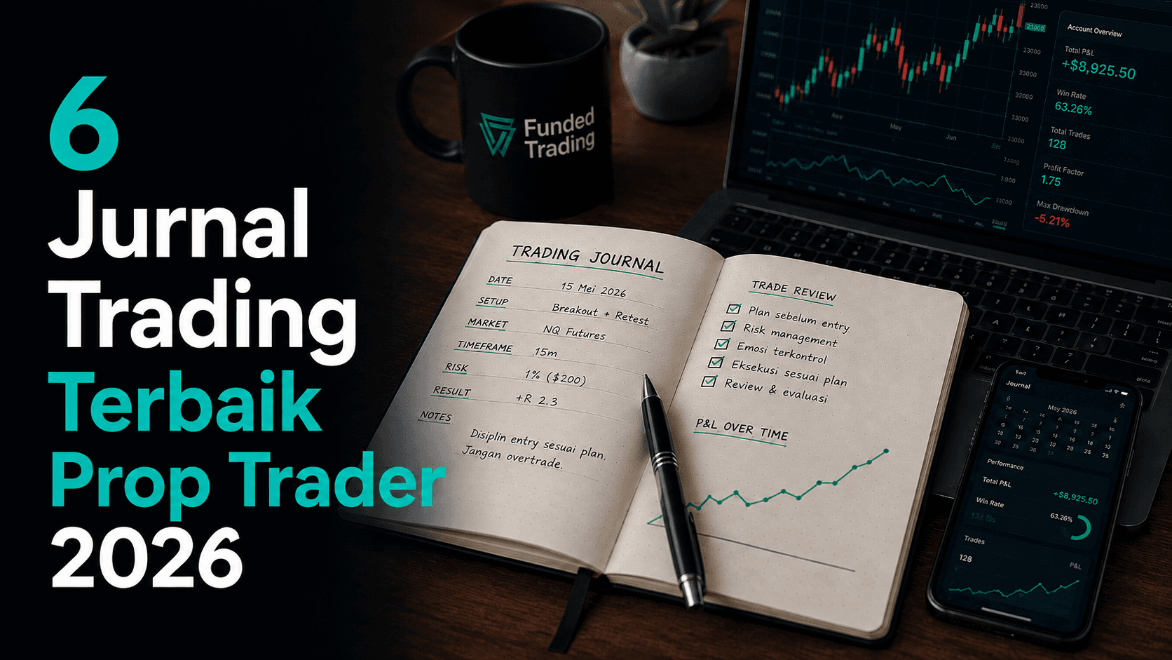 6 Jurnal Trading Terbaik Prop Trader 2026, Ada yang Gratis